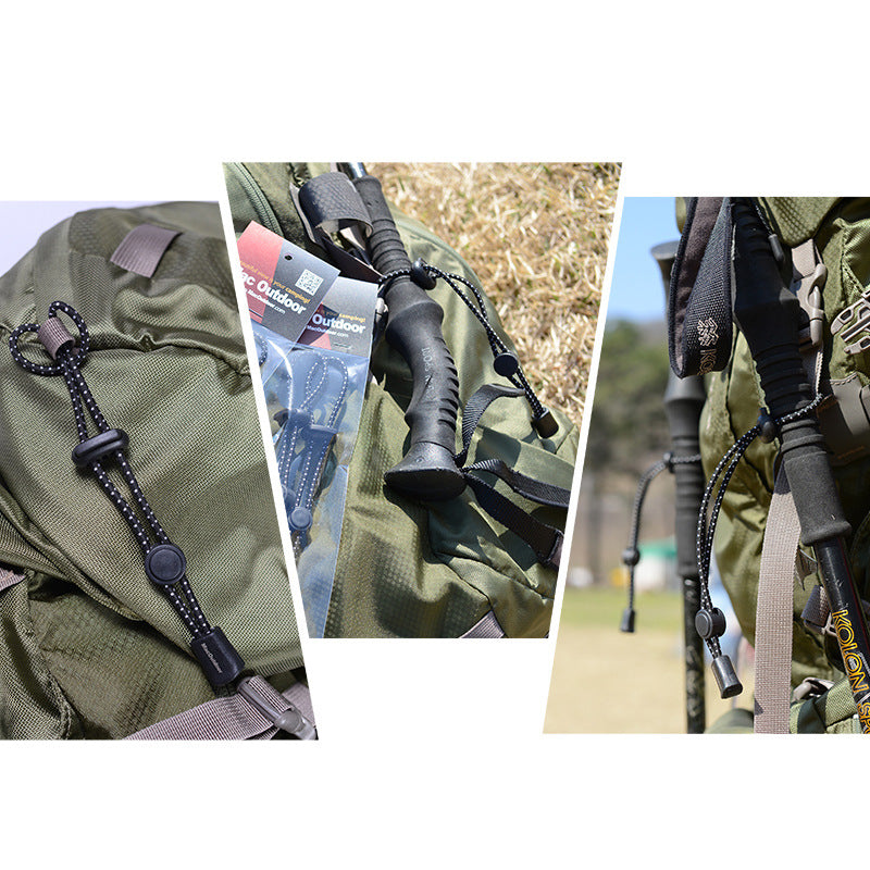 Outdoor Hiking Backpack Elastic Rope Buckle Gear Hanging System