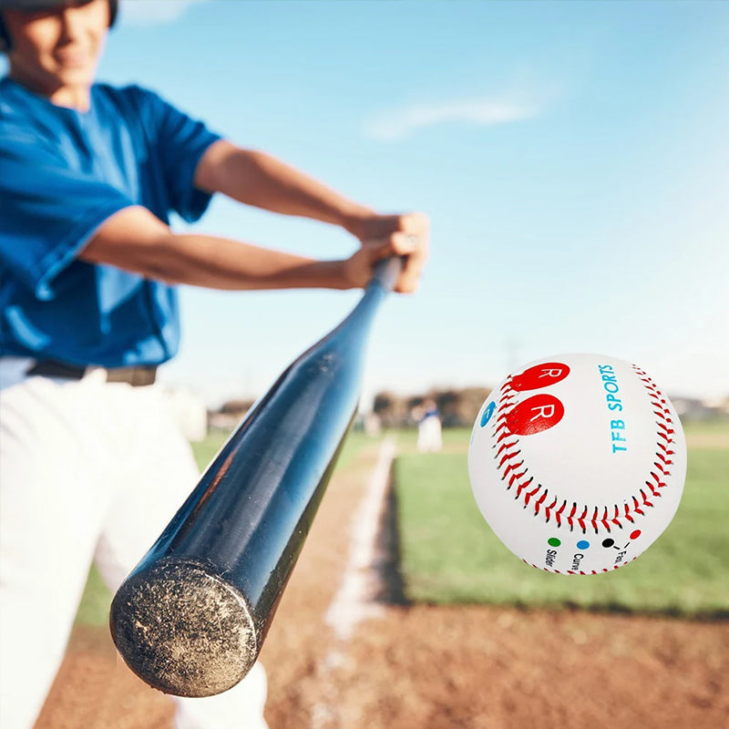 9 Inch Competition Training Baseball with Finger Placement Markers Practice Aid