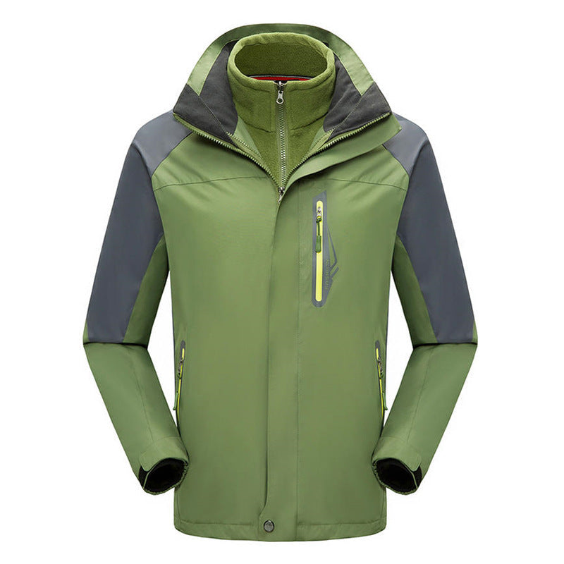 Winter Fleece Lined 3-in-1 Waterproof Windproof Mountaineering Jacket