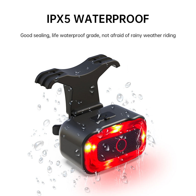 Intelligent Brake Sensor Bicycle Taillight USB Charging Warning Light