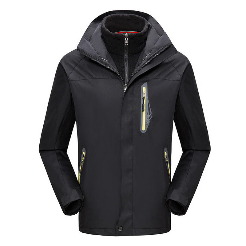 Winter Fleece Lined 3-in-1 Waterproof Windproof Mountaineering Jacket