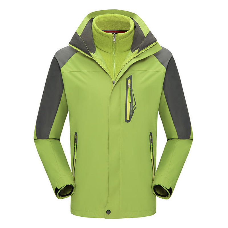 Winter Fleece Lined 3-in-1 Waterproof Windproof Mountaineering Jacket