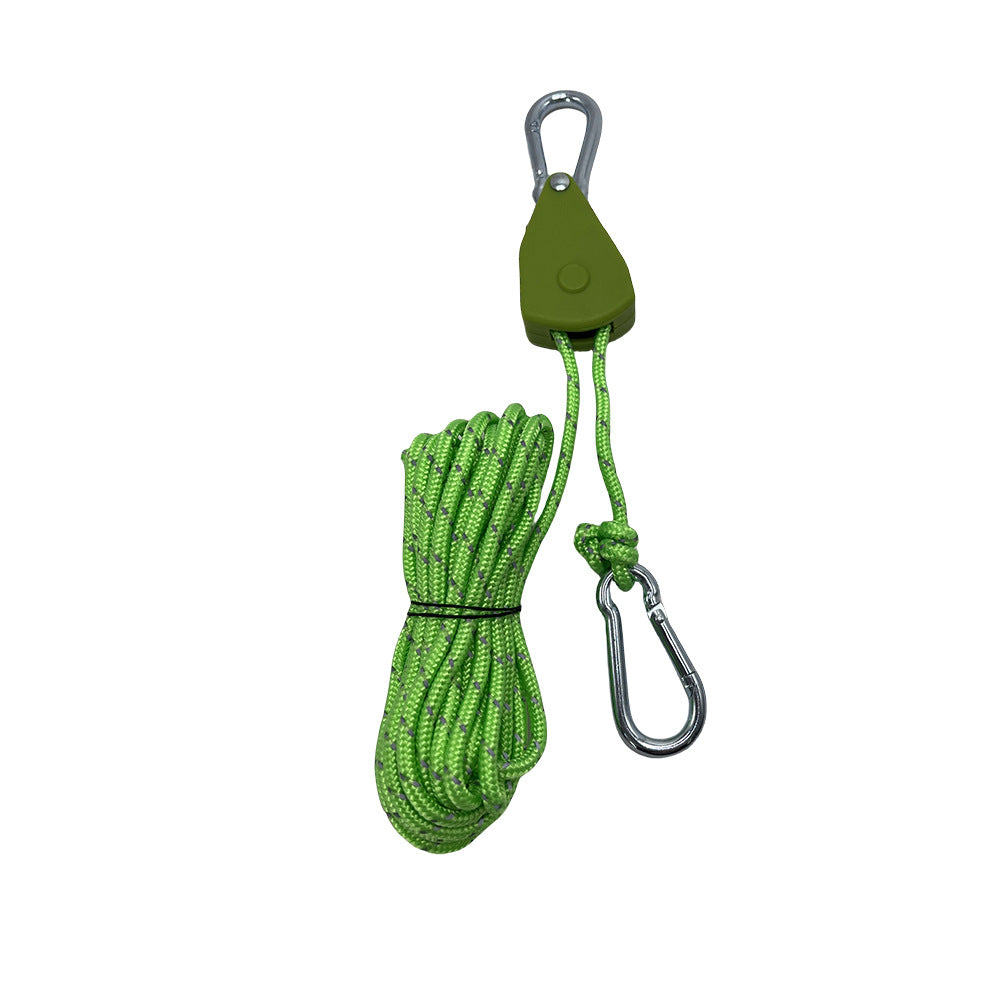 Outdoor Camping Canopy Wind Rope Adjustable Pulley Hanging Fixture