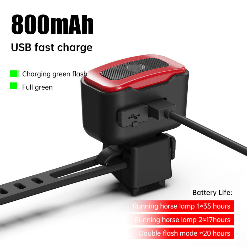 Intelligent Brake Sensor Bicycle Taillight USB Charging Warning Light