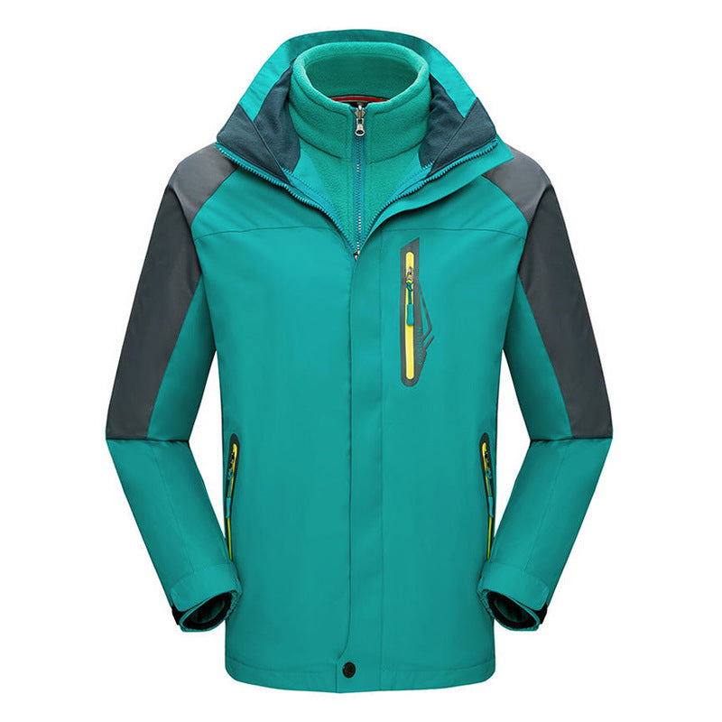 Winter Fleece Lined 3-in-1 Waterproof Windproof Mountaineering Jacket