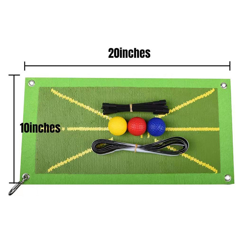 Golf Training Swing Mat with Directional Swing Practice Track System