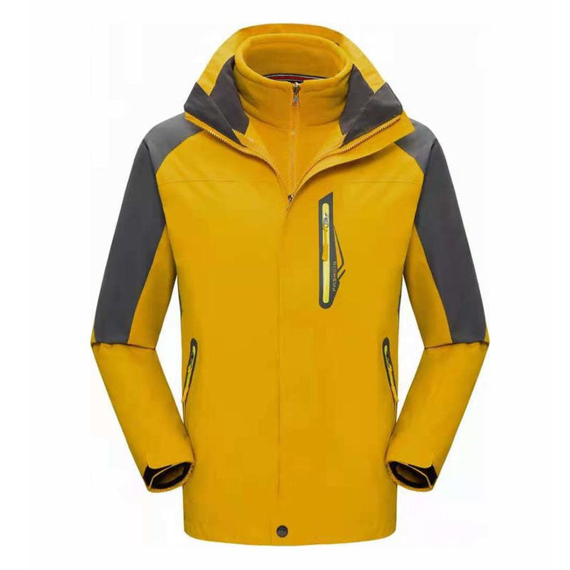 Winter Fleece Lined 3-in-1 Waterproof Windproof Mountaineering Jacket