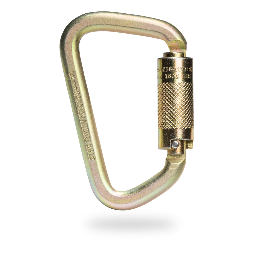 Steel Locking Carabiner Heavy Duty Secure Outdoor Utility Clip