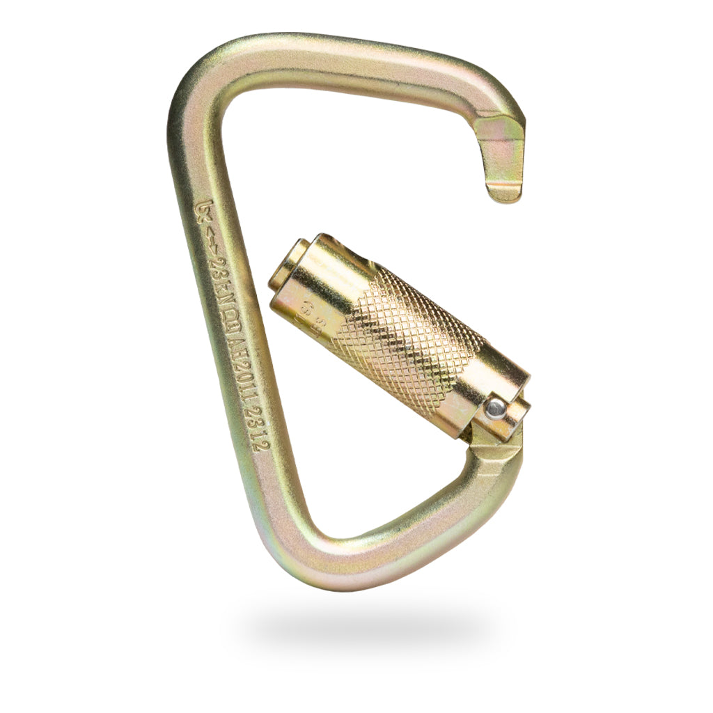 Steel Locking Carabiner Heavy Duty Secure Outdoor Utility Clip