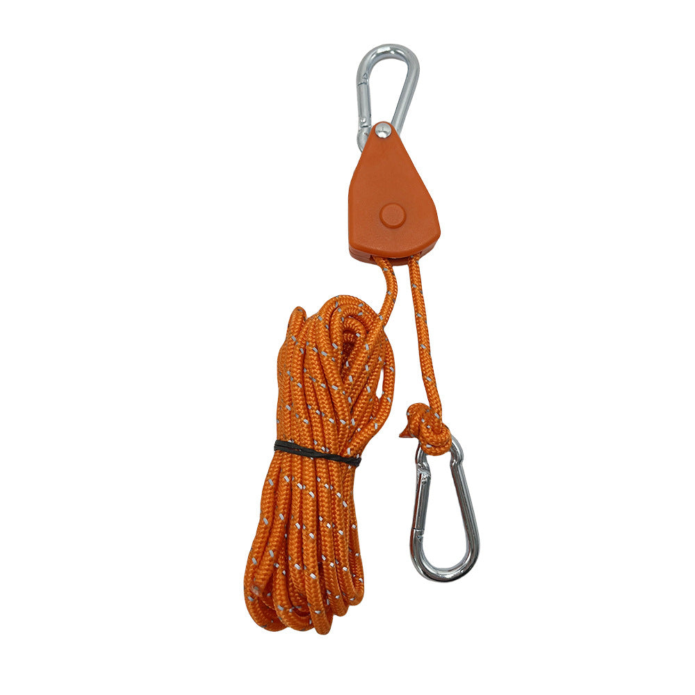 Outdoor Camping Canopy Wind Rope Adjustable Pulley Hanging Fixture