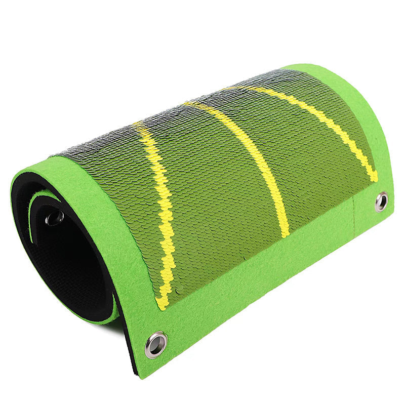 Golf Training Swing Mat with Directional Swing Practice Track System