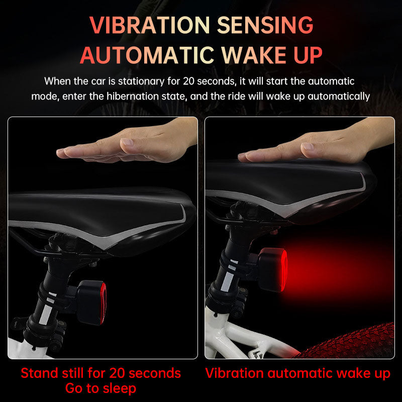 Intelligent Brake Sensor Bicycle Taillight USB Charging Warning Light