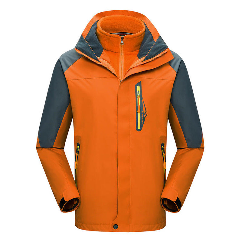 Winter Fleece Lined 3-in-1 Waterproof Windproof Mountaineering Jacket