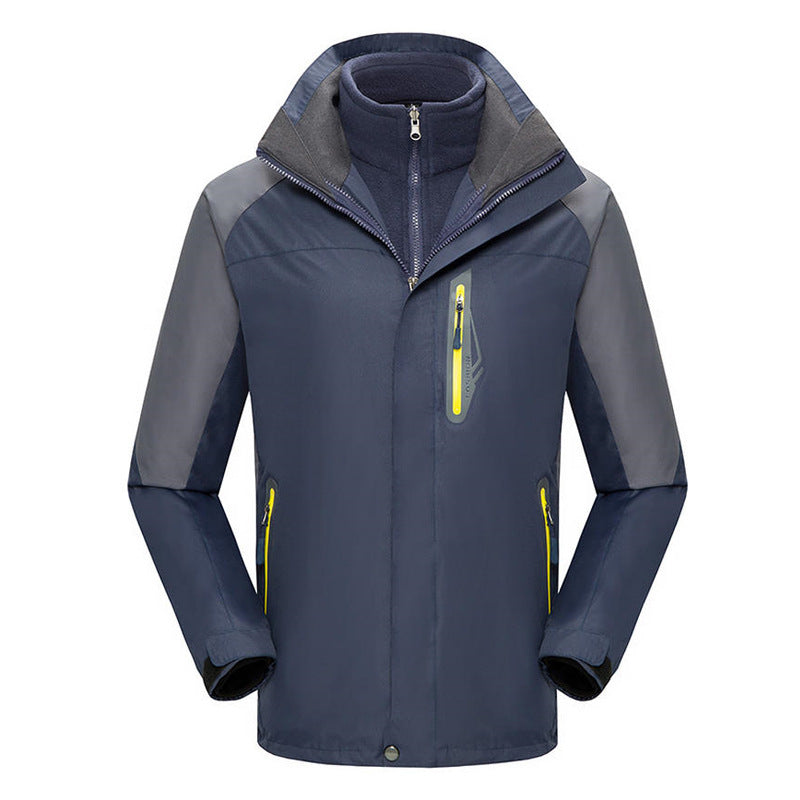 Winter Fleece Lined 3-in-1 Waterproof Windproof Mountaineering Jacket