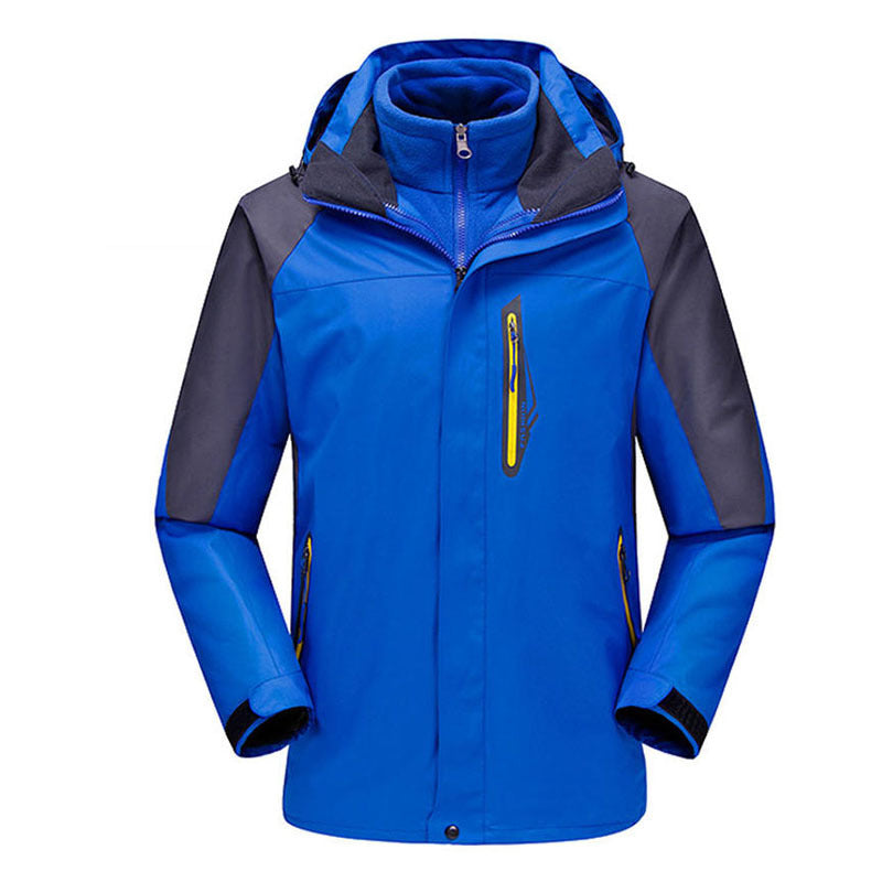 Winter Fleece Lined 3-in-1 Waterproof Windproof Mountaineering Jacket