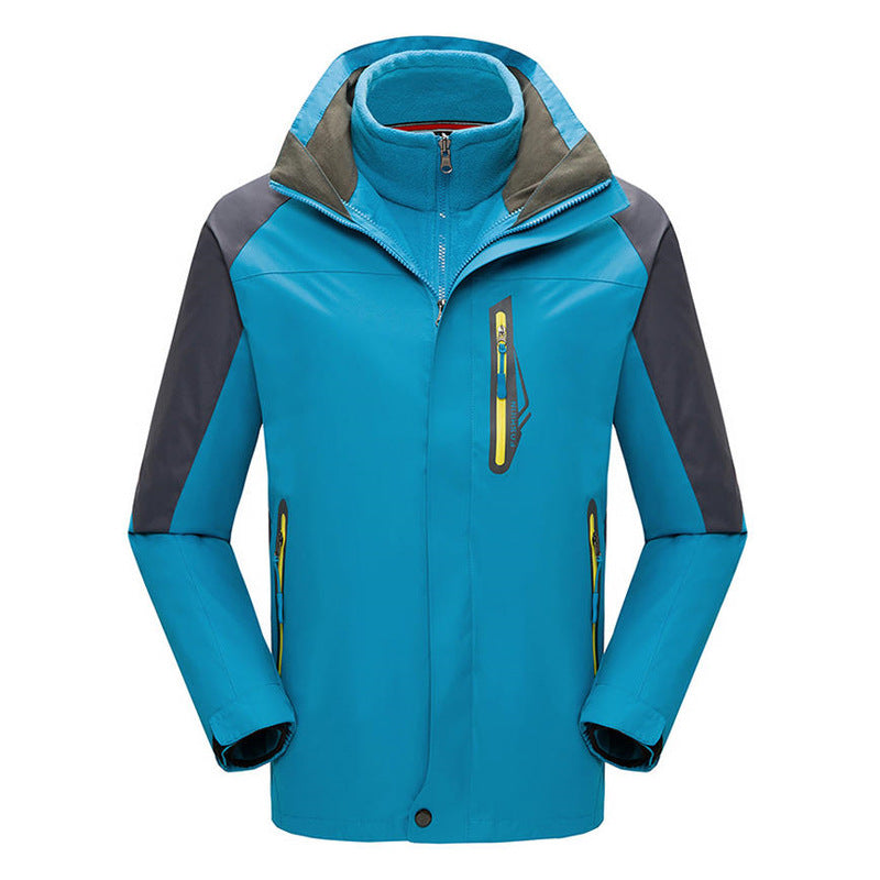 Winter Fleece Lined 3-in-1 Waterproof Windproof Mountaineering Jacket