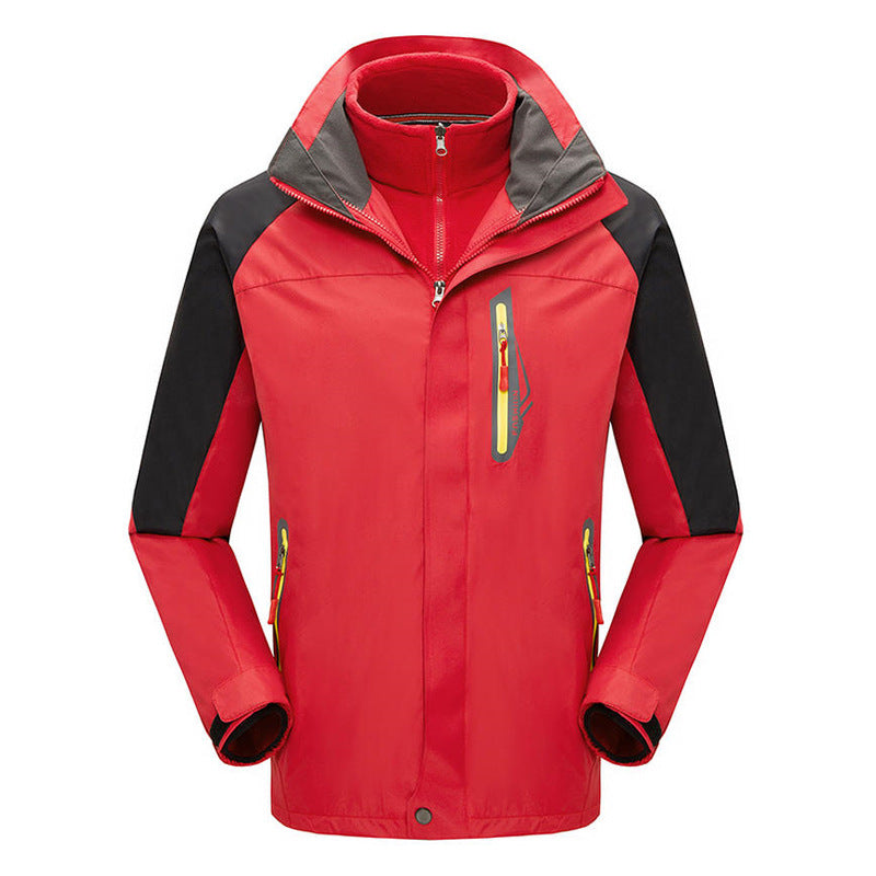 Winter Fleece Lined 3-in-1 Waterproof Windproof Mountaineering Jacket