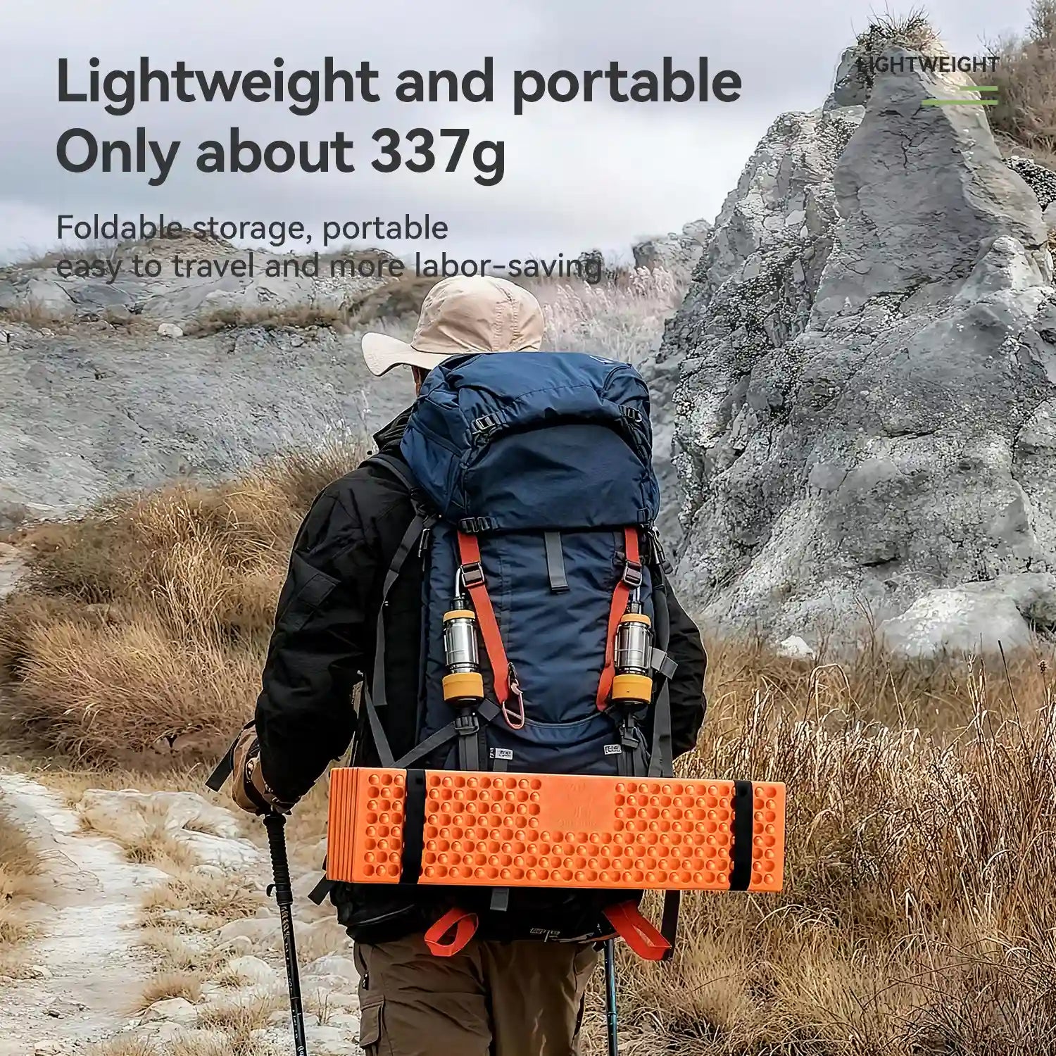 Ultralight Folding Sleeping Pad Waterproof R-Value 1.8 Camping Hiking