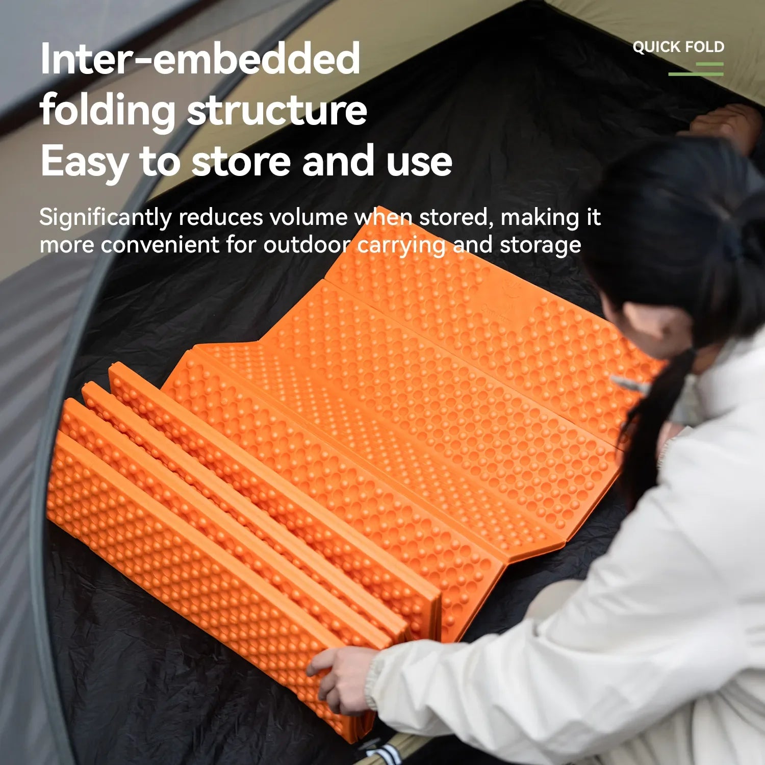 Ultralight Folding Sleeping Pad Waterproof R-Value 1.8 Camping Hiking