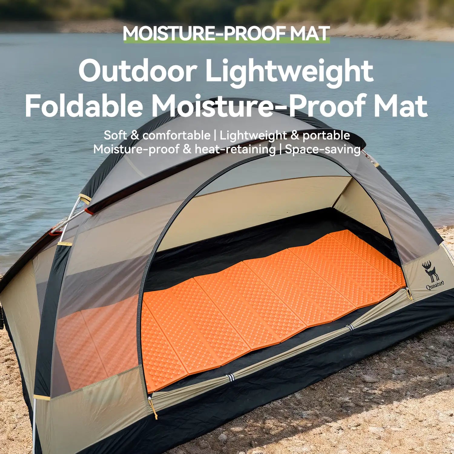Ultralight Folding Sleeping Pad Waterproof R-Value 1.8 Camping Hiking