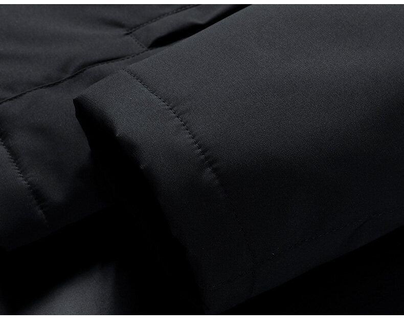 Men’s Winter Windproof Thick Fleece Jacket for Outdoor Hiking Use