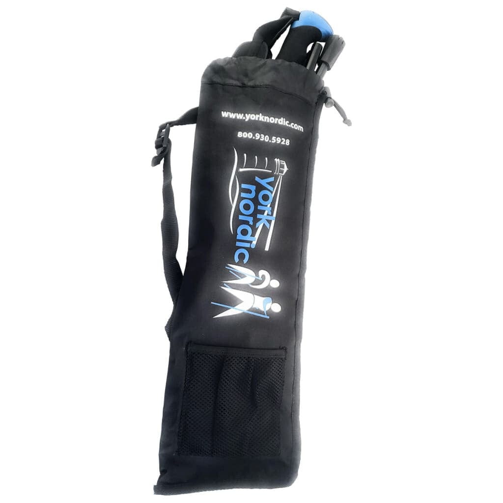Travel Folding Hiking Poles with Rubber Feet Baskets Carry Bag