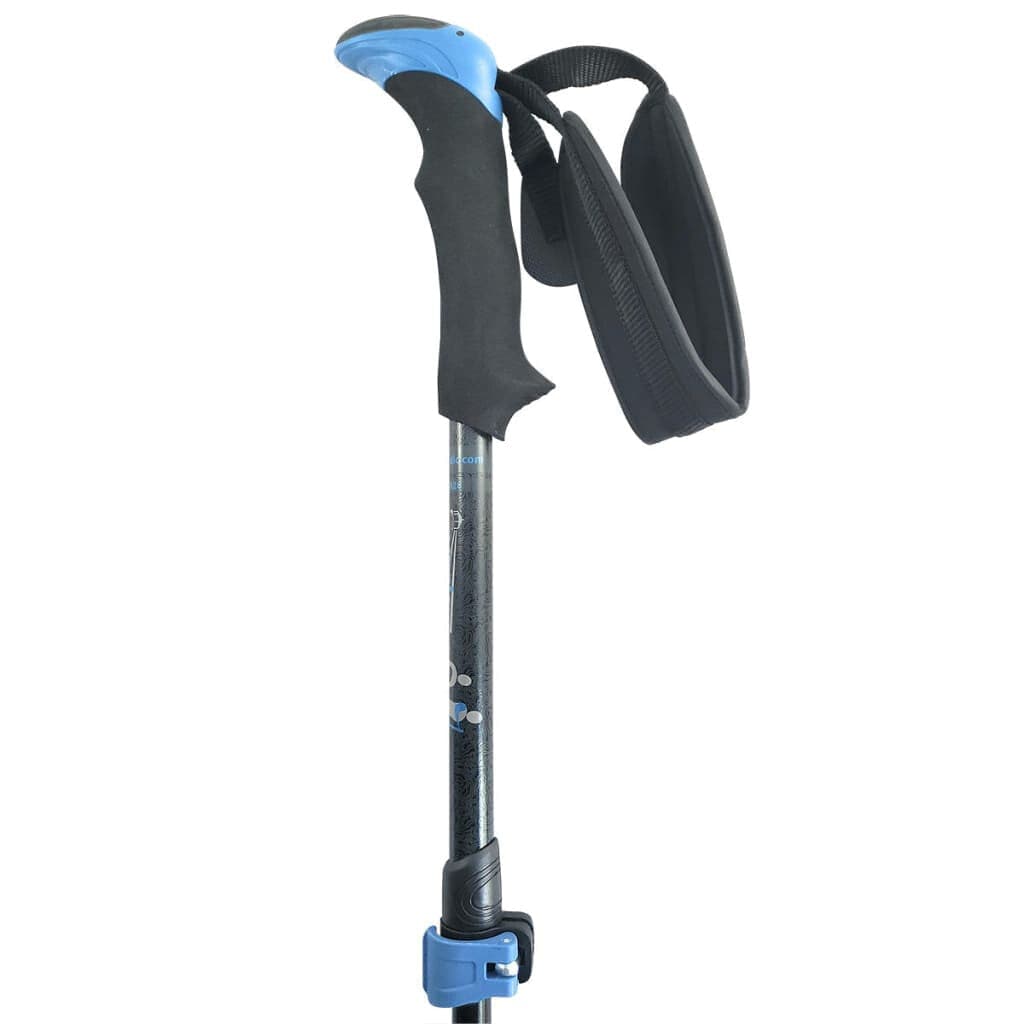 Travel Folding Hiking Poles with Rubber Feet Baskets Carry Bag